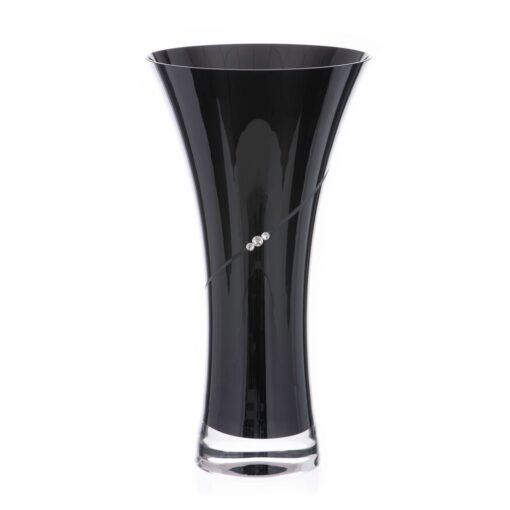 Silhouette Black Crystal Vase - 25cm