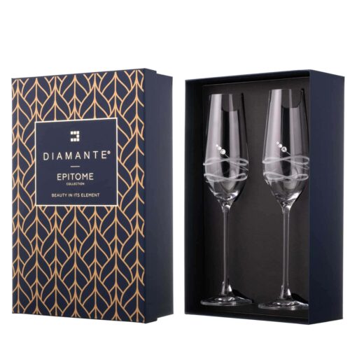 Paire de verres à champagne Venezia – Image 2